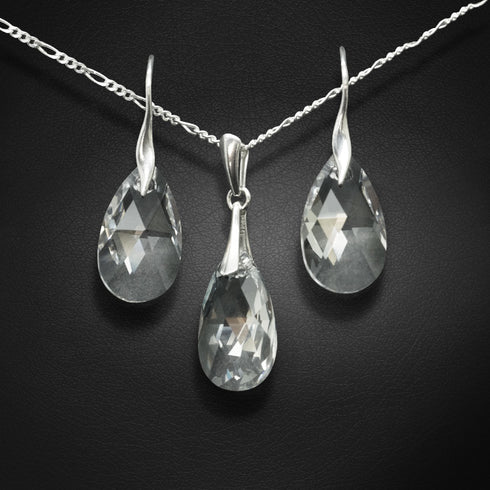 Silver set "Baroque" with Swarovski™ crystals